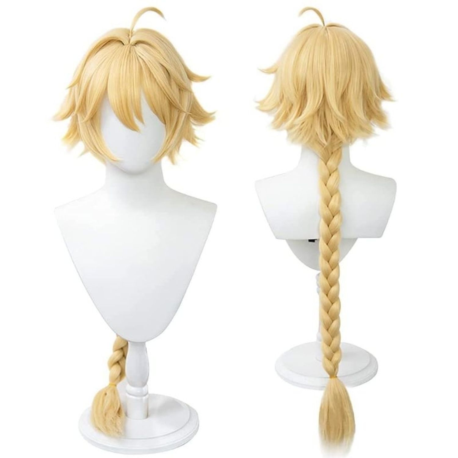 [Sẵn] Wig/tóc giả Lumine và Aether Traveller - Genshin Impact màu vàng [Miu Cosplay]