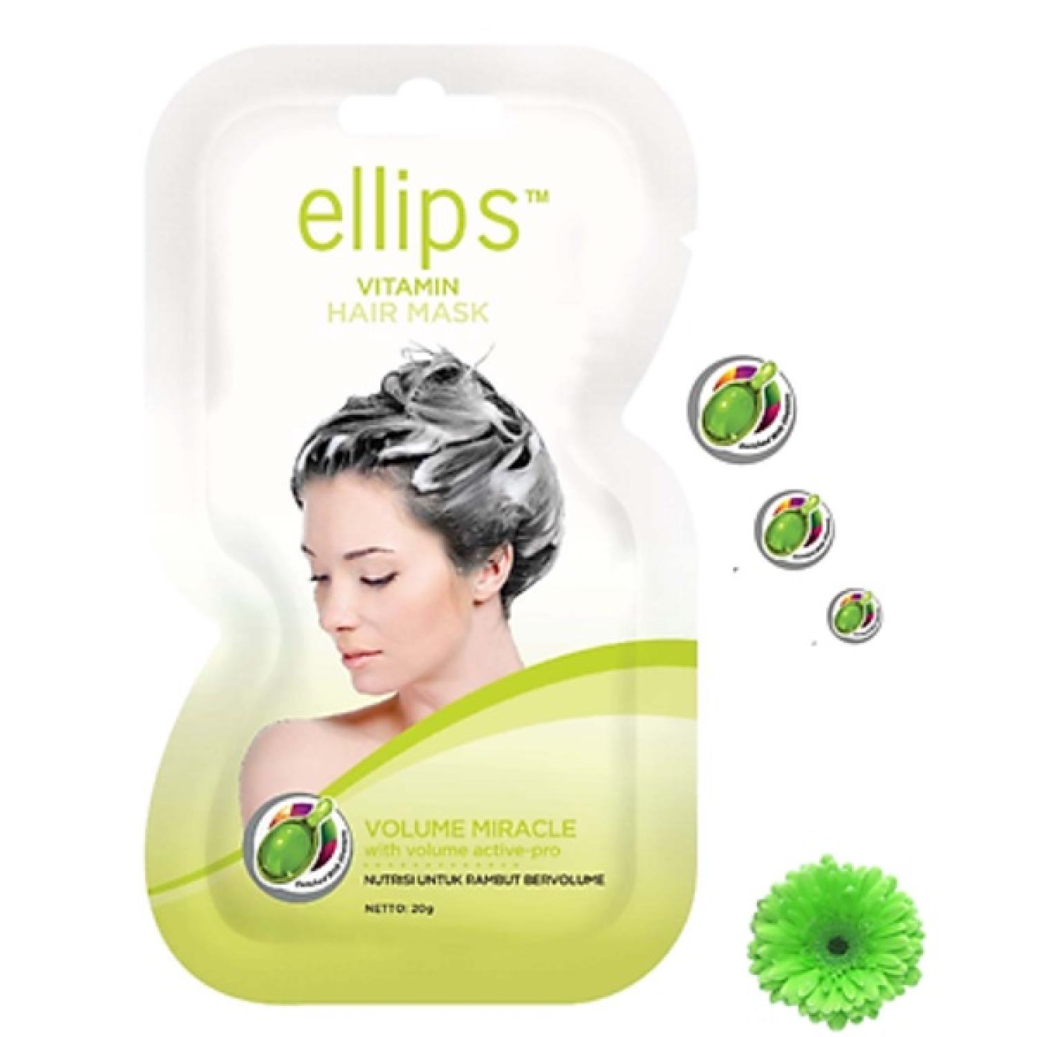 Ellips ủ tóc 20G Tóc bồng (Ellips hair mask 20G Volume miracle )Hộp 12 gói