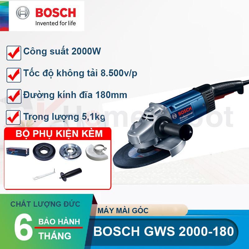 Máy mài góc Bosch GWS 2000-180 Công suất 2000W, đường kính đĩa 180mm