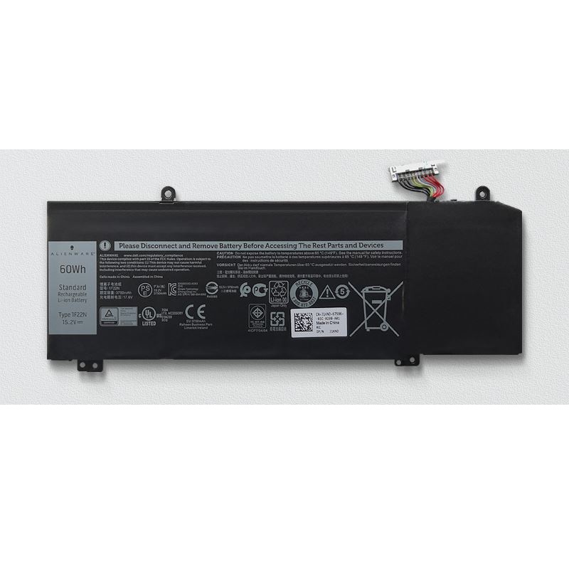 Pin 60wh dell alienware m15 m17 g5 5590 g7 7590 7790 1f22n battery