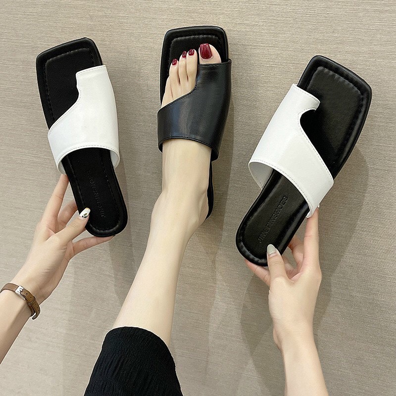 Mẫu mới- Dép nữ xỏ ngón quai da cực mềm
