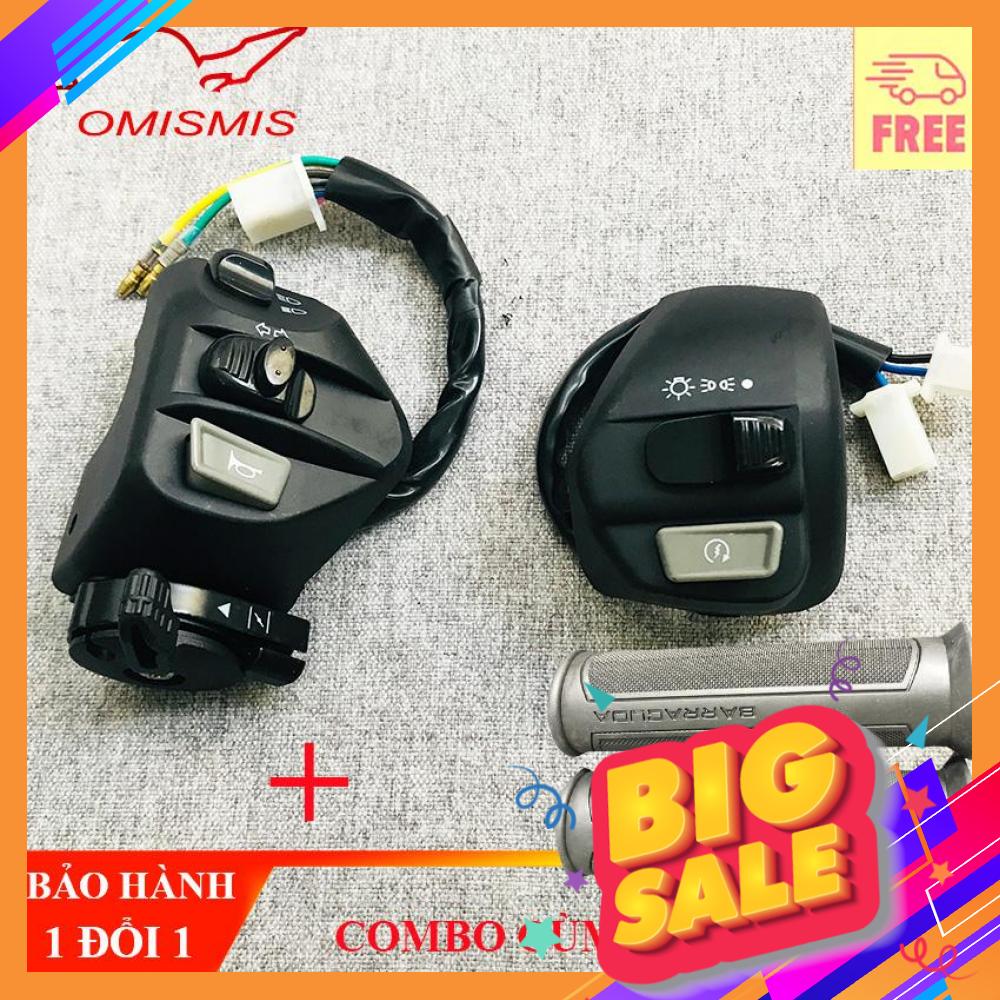 Combo cùm công tắc yamaha trái phải và baotay baracuda cao cấp