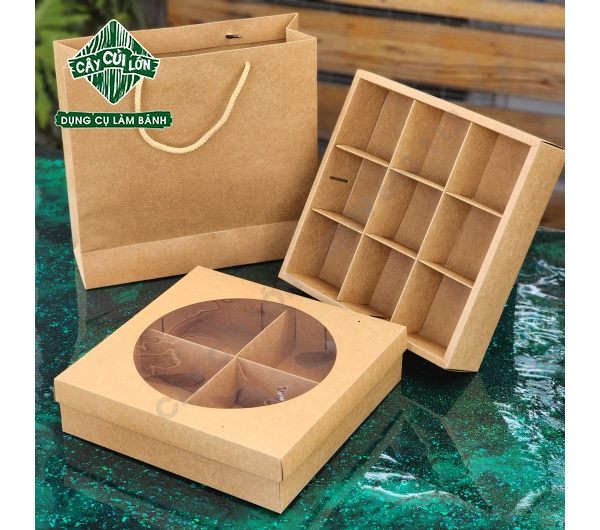 BỘ HỘP KRAFT NẮP TRONG (Hộp + Túi Giấy)