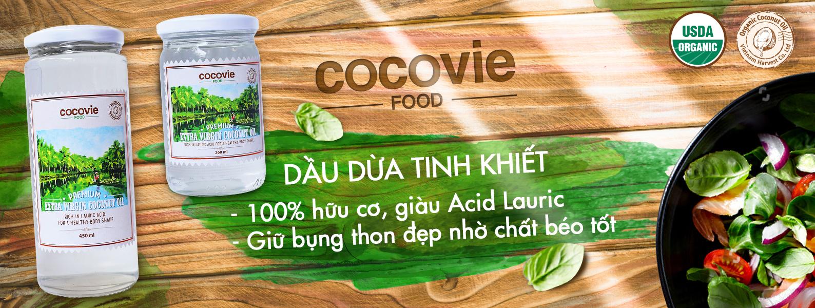 [HCM]TINH DẦU DỪA HỮU CƠ COCOVIE 260ML