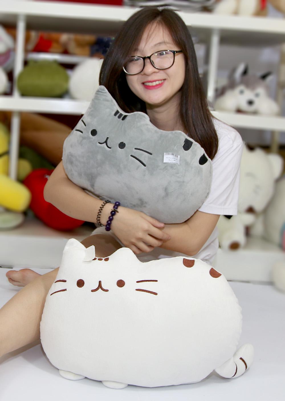 Mèo bông Pusheen dễ thương - trắng