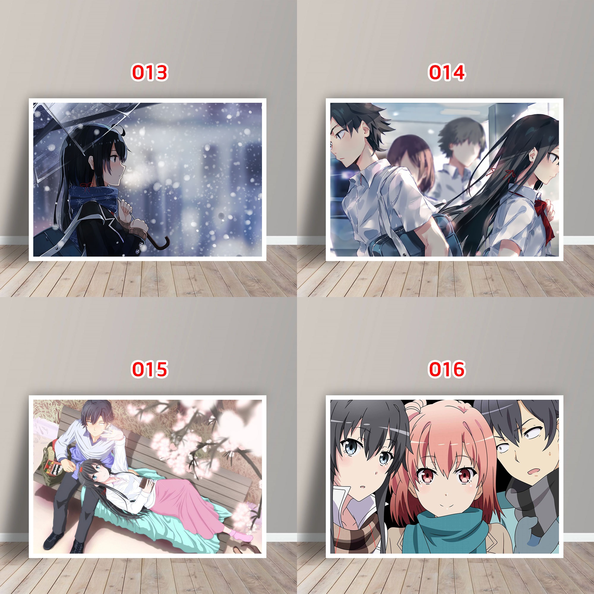 Tấm Postcard Cao Cấp Anime Oregairu (21cm x 15cm)
