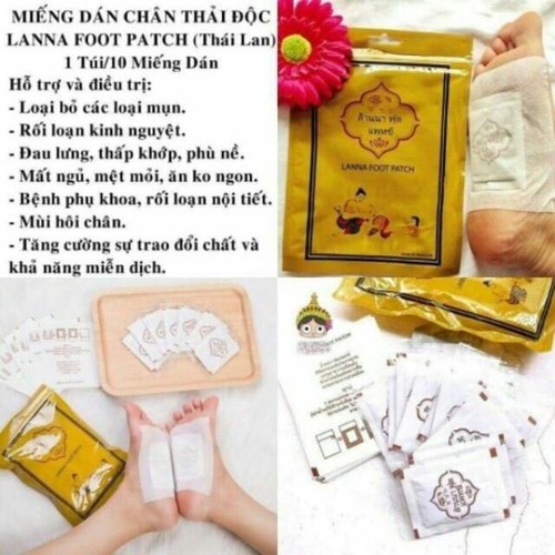 Thải Độc Chân Lanna Foot Patch Thái Lan (10 miếng)
