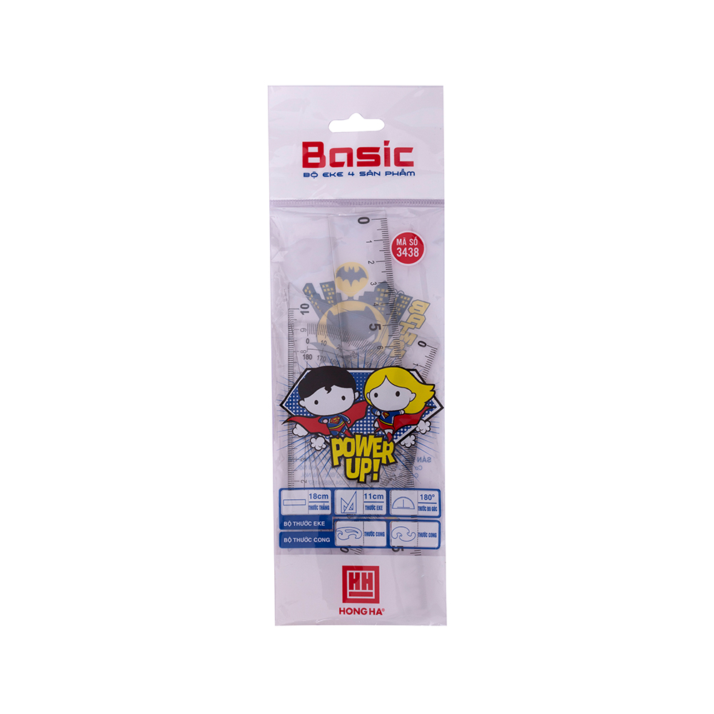 Bộ eke 4 sản phẩm Basic 3438