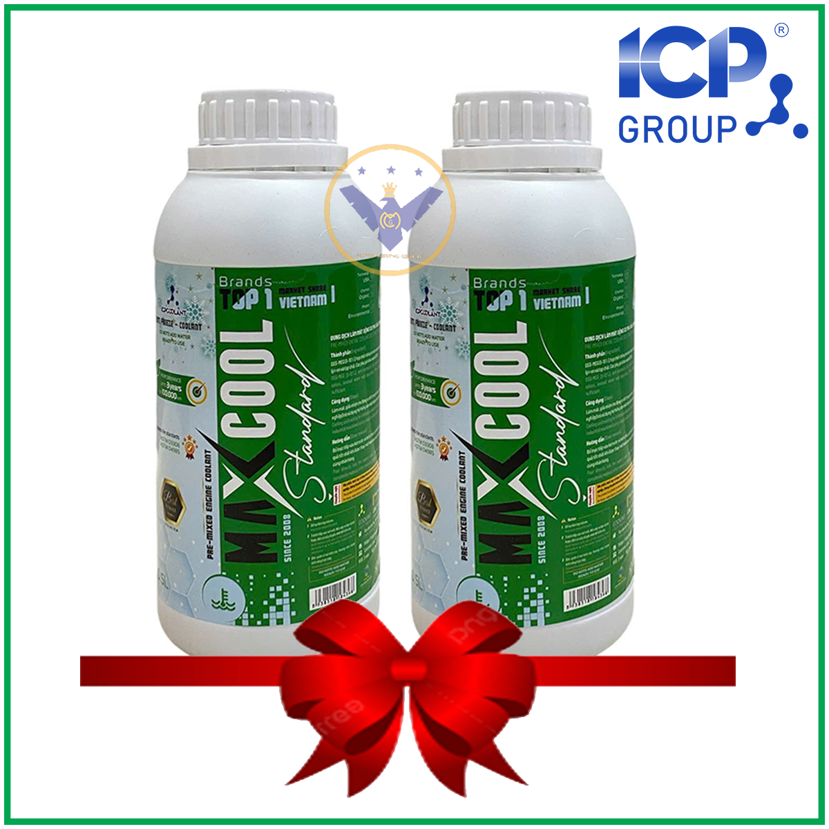 COMBO 2 nước làm mát động cơ ô tô (màu xanh) Maxcool Stardard lon 500ml
