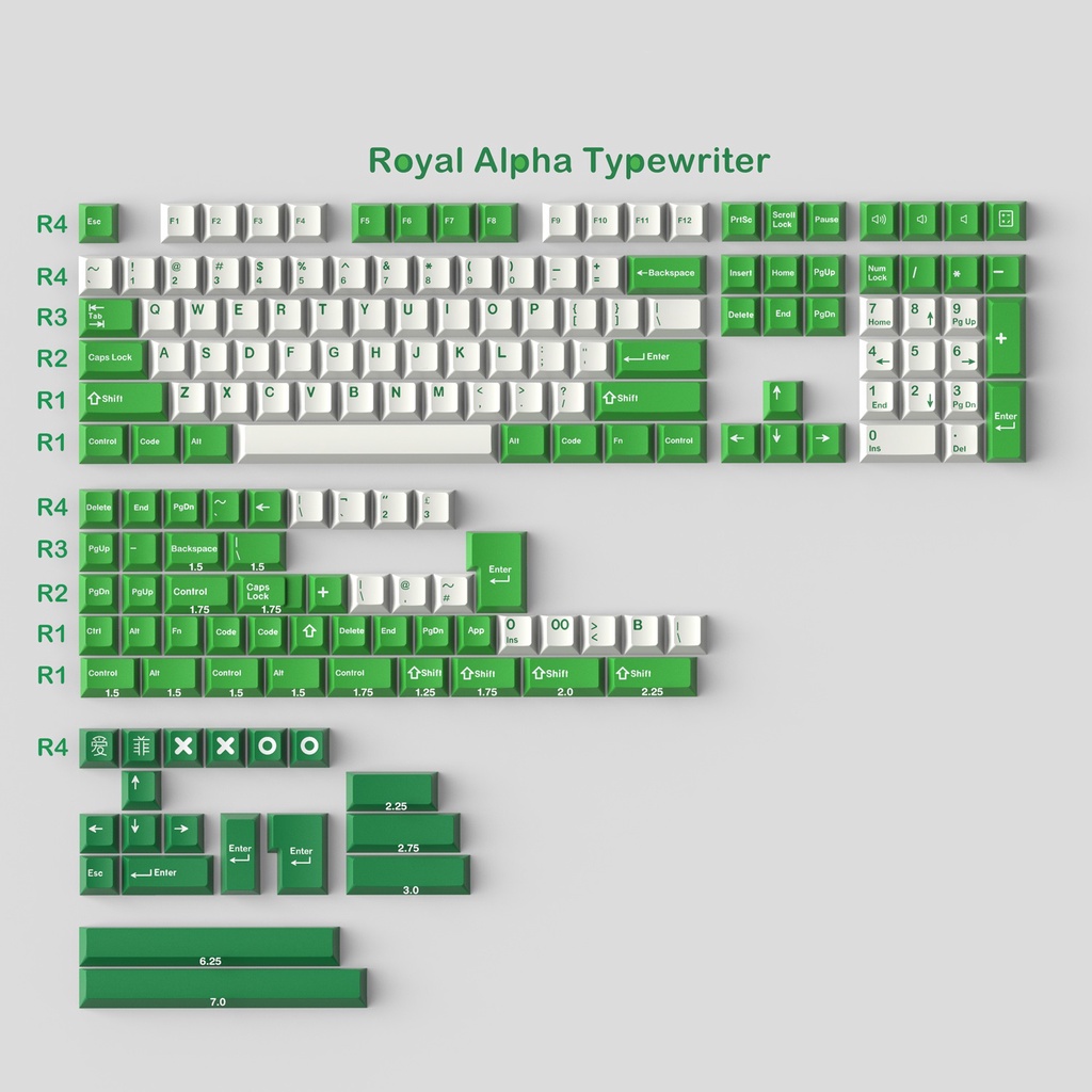 Bộ keycap ABS doubleshot nút bàn phím cơ CMK phù hợp nhiều layout bàn phím trên thị trường