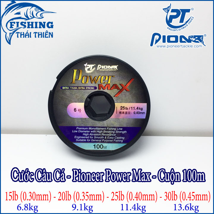 [HCM]Cước câu cá Pioner PowerMax Cuộn 100m