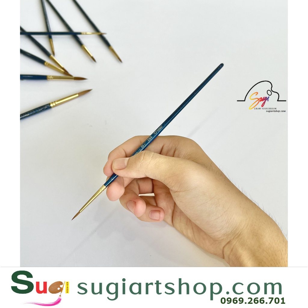 Cọ vẽ đầu tròn, cọ vẽ đầu nhọn, cọ hand ZBR- Cọ vẽ màu Poster , màu nước , màu acrylic