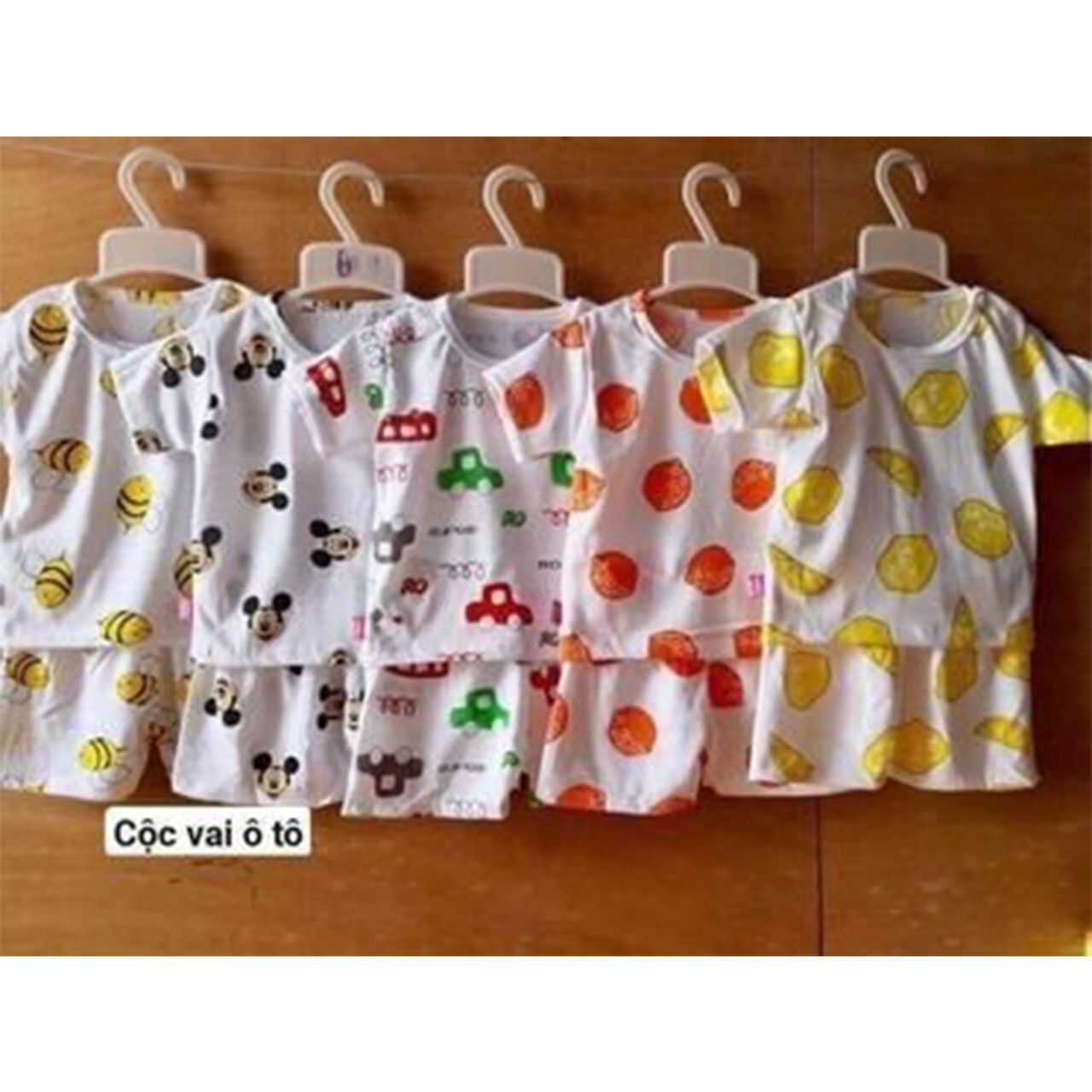 Sét 5 bộ cộc vai ô tô cho bé 3 đến 14 kí