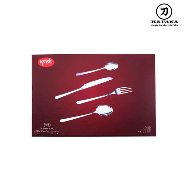 Bộ dao thìa dĩa inox cao cấp 16 món VITEK