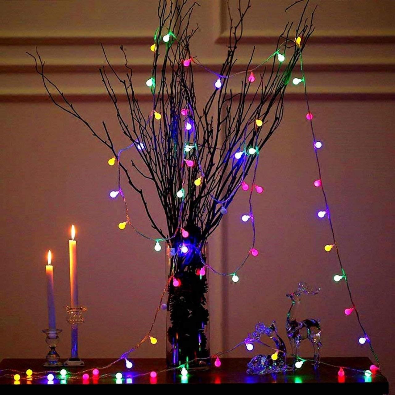 Dây đèn led lung linh sắc màu trang trí giáng sinh, lễ tết dài 3 mét với 20 bóng tròn nhỏ treo cây thông noel trang trí nhà cửa, sinh nhật, sự kiện, nhà hàng, quán cà phê, khách sạn (tặng kèm pin tiểu)