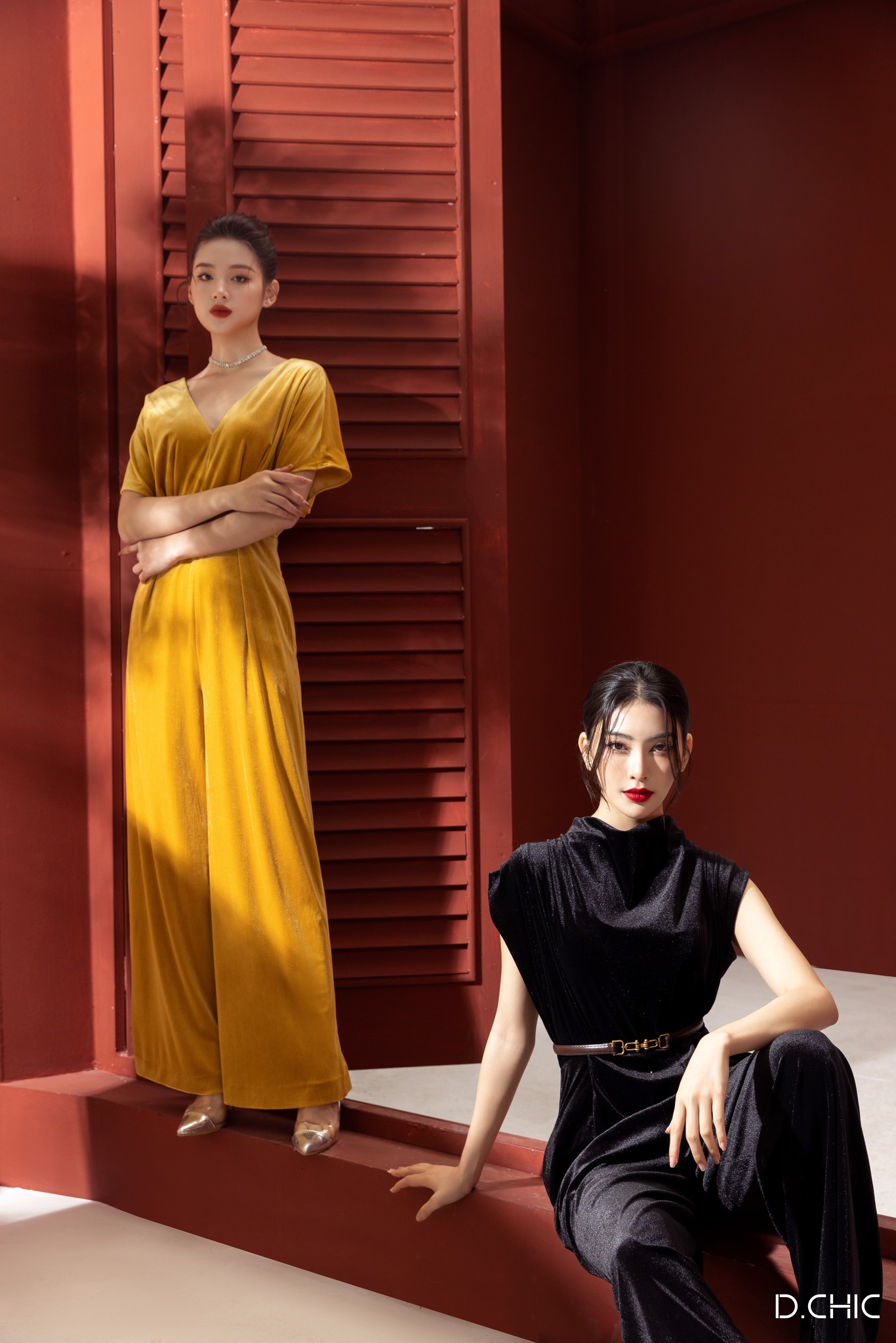 D.CHIC Jumsuit dài tay lỡ cổ V MS: 582249