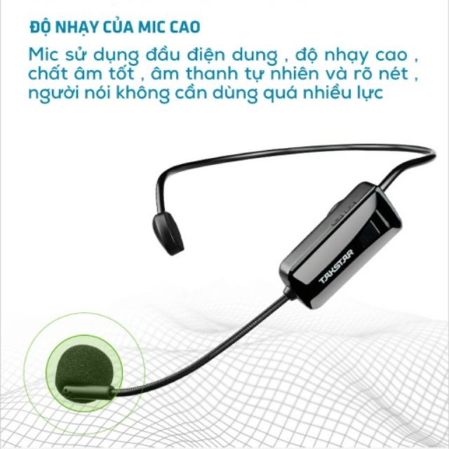 [HCM]Micro Không Dây Deo Tai Takstar HM-200W {100% Chinh Hang}