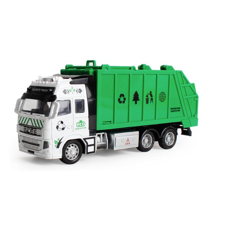 Xe ô tô chở rác đồ chơi trẻ em mô hình tỉ lệ 1:38 xe bằng hợp kim và nhựa