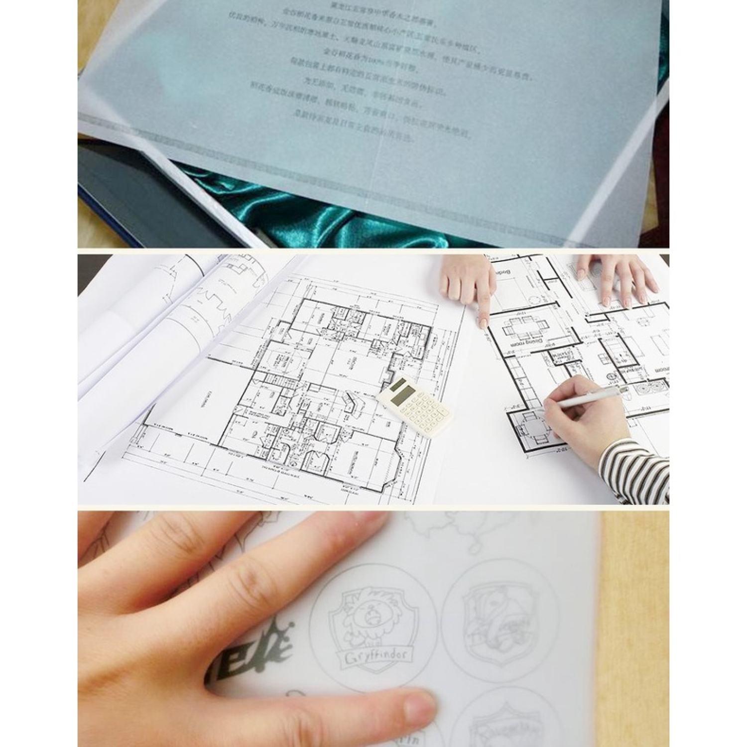Giấy Can Trong - Set 10 tơ` A4 , A3 - Tracing Paper
