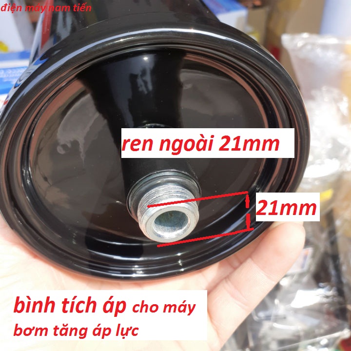 Bình tăng áp máy bơm panasonic phù hợp với tất cả các máy bơm tăng áp có đầu kết nối với zen 21 thông dụng