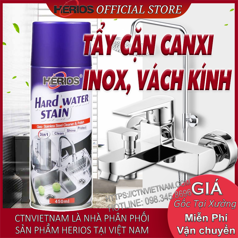 Dung Dịch Tẩy Cặn Canxi Trên Kính