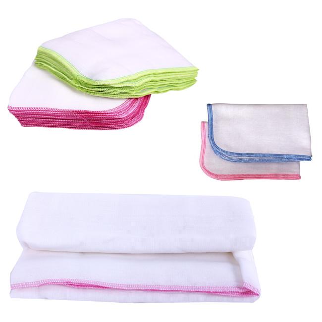 [HCM]Set 10 Khăn Sữa 04 Lớp + 01 Khăn tắm 04 Lớp (Giao màu viền ngẫu nhiên)