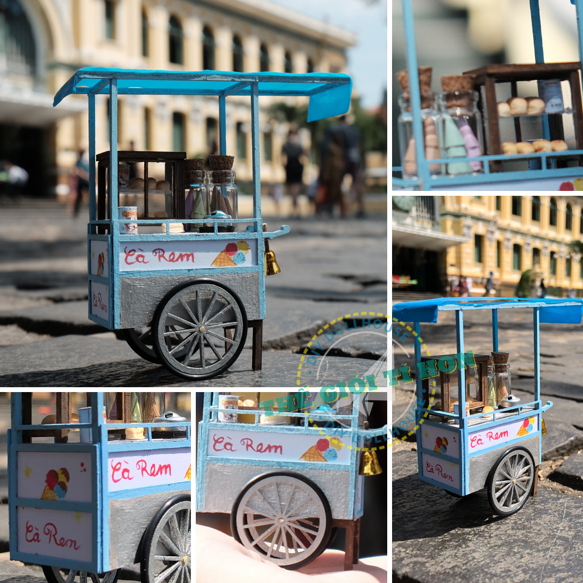 Saigon little DIY assembly model-ice cream car-hr05