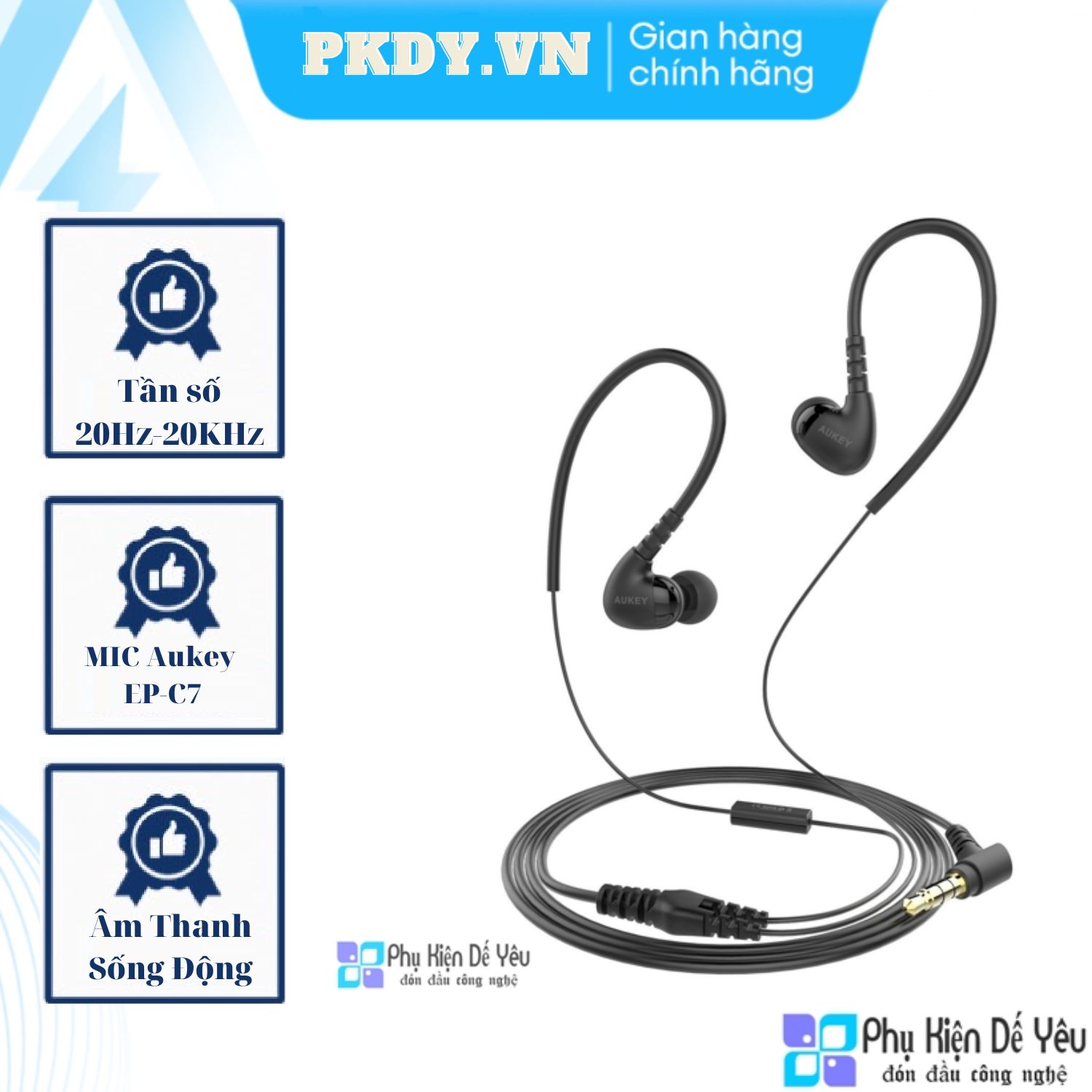 Tai nghe tích hợp mic aukey ep-c7
