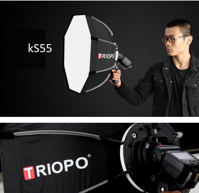 SOFTBOX BÁT GIÁC TRIOPO KS55 CHO ĐÈN FLASH SPEEDLITE