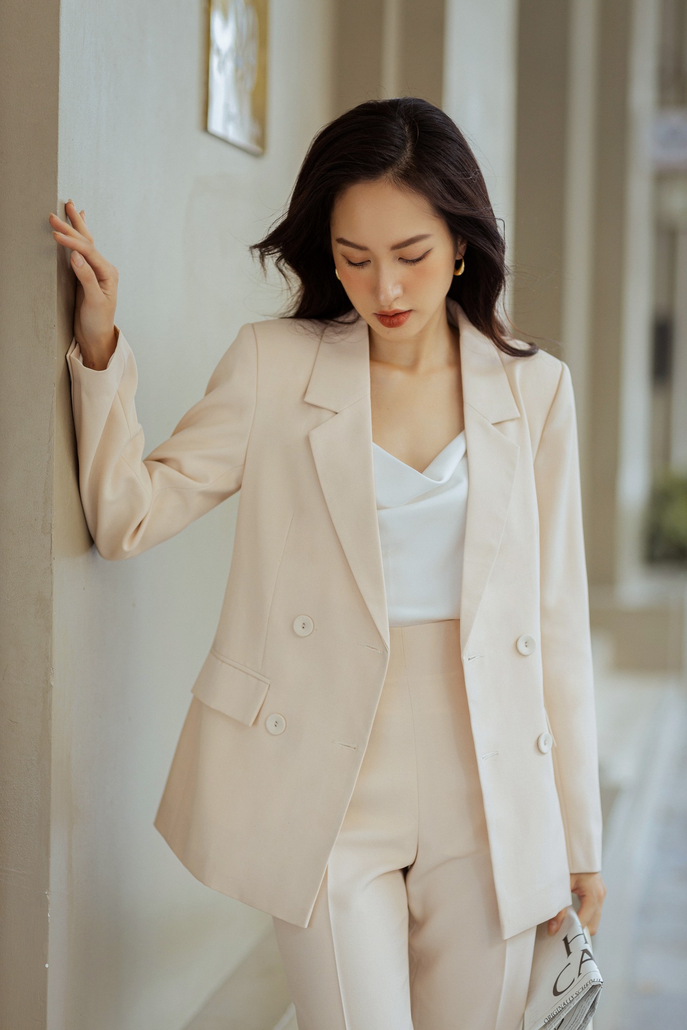 Áo 2 dây (cổ đổ)  TIINSTORE  AHN129