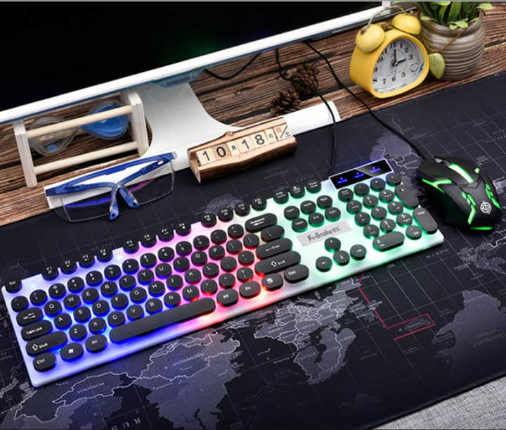 Combo bàn phím và chuột  K-SNAKE K4 PHÍM TRÒN chuyên Game Led 7 màu