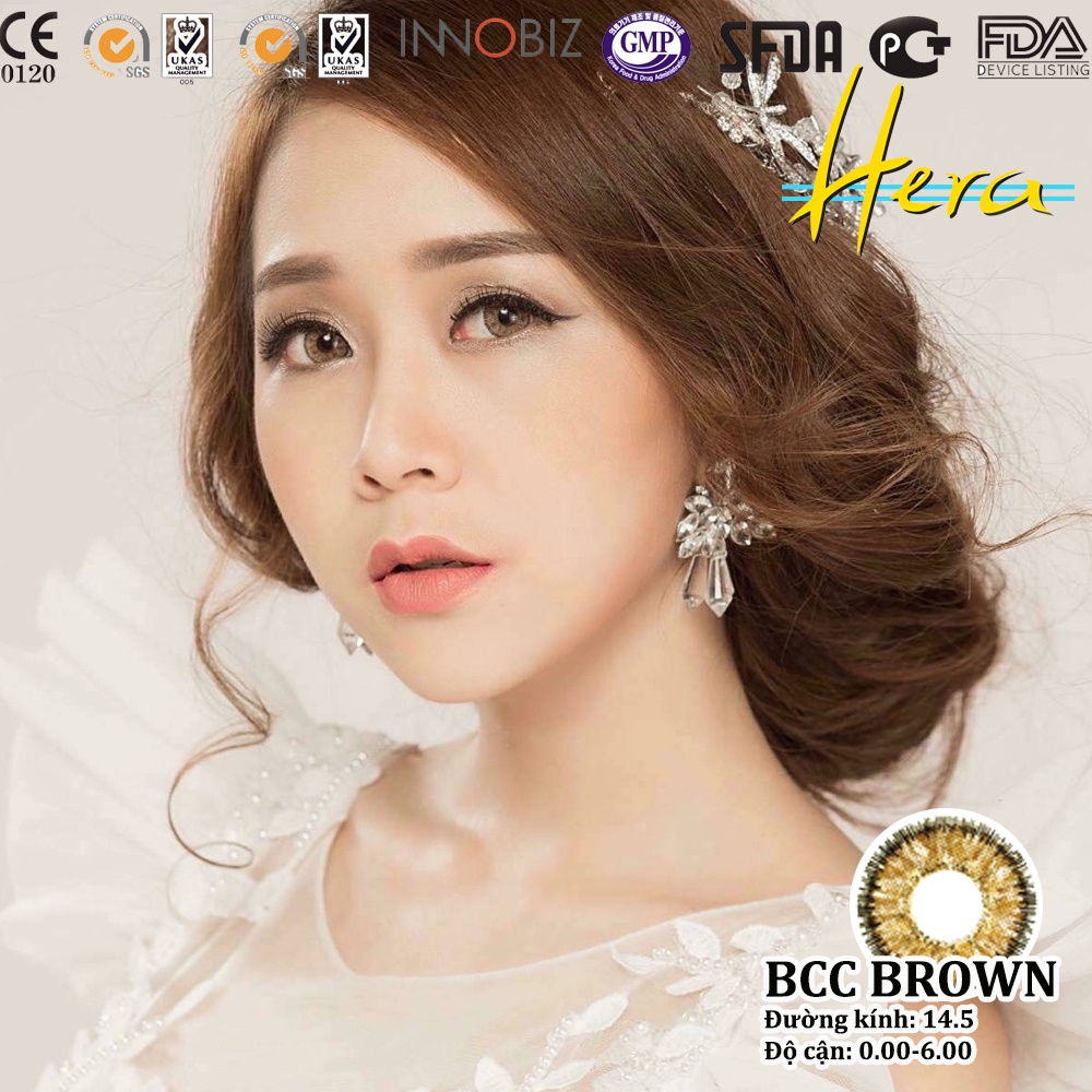 [HCM]Kính áp tròng 6 tháng BCC BROWN [0.00-6.00] ĐỘ