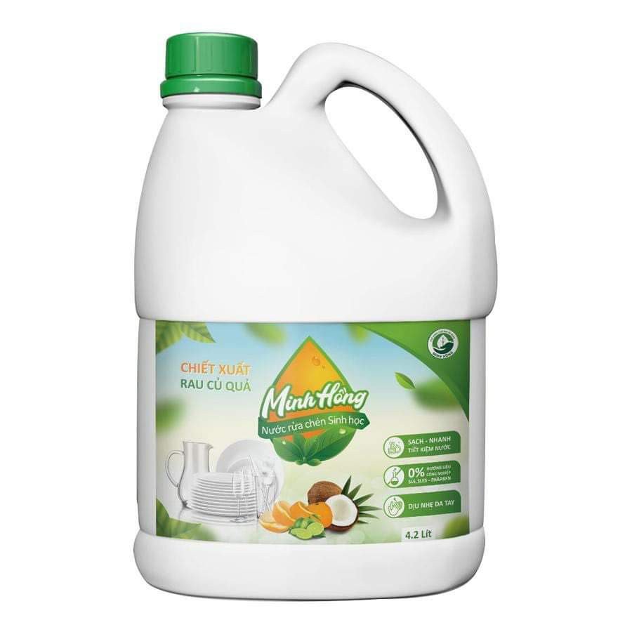 (Minh Hồng) Nước rửa chén sinh học Minh Hồng Can 1,7L và 4,2 lít và 500ml Sạch vết dầu mỡ, không làm khô da, an toàn cho người sử dụng Koshka Home
