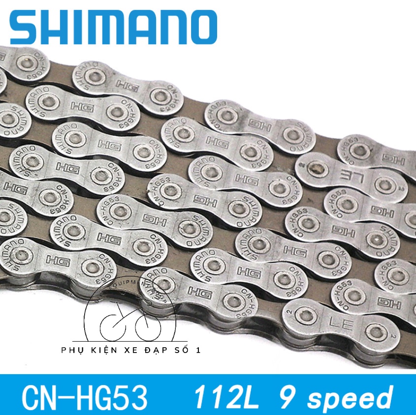 Xích xe đạp shimano cn-hg53 9 speed chính hãng không hộp