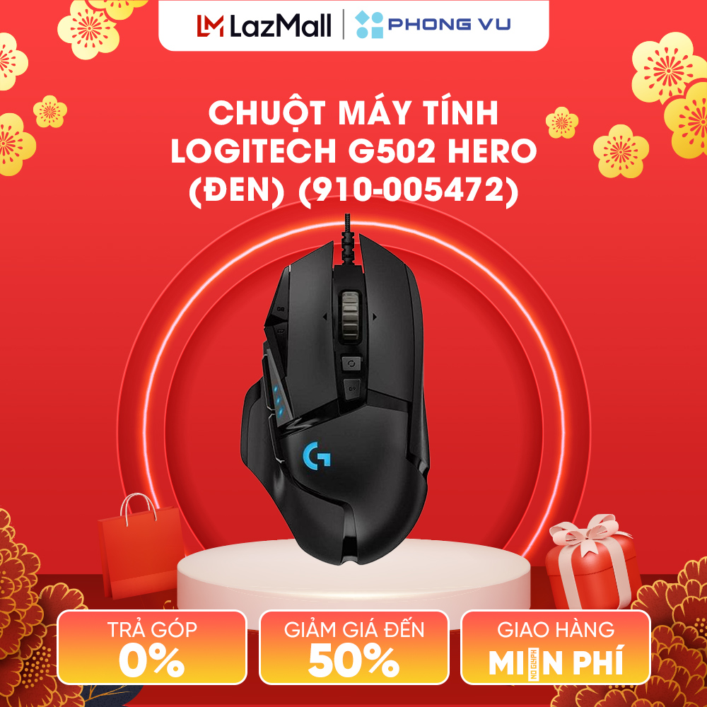 Chuột máy tính Logitech G502 HERO (Đen) - BẢo hành 24 tháng