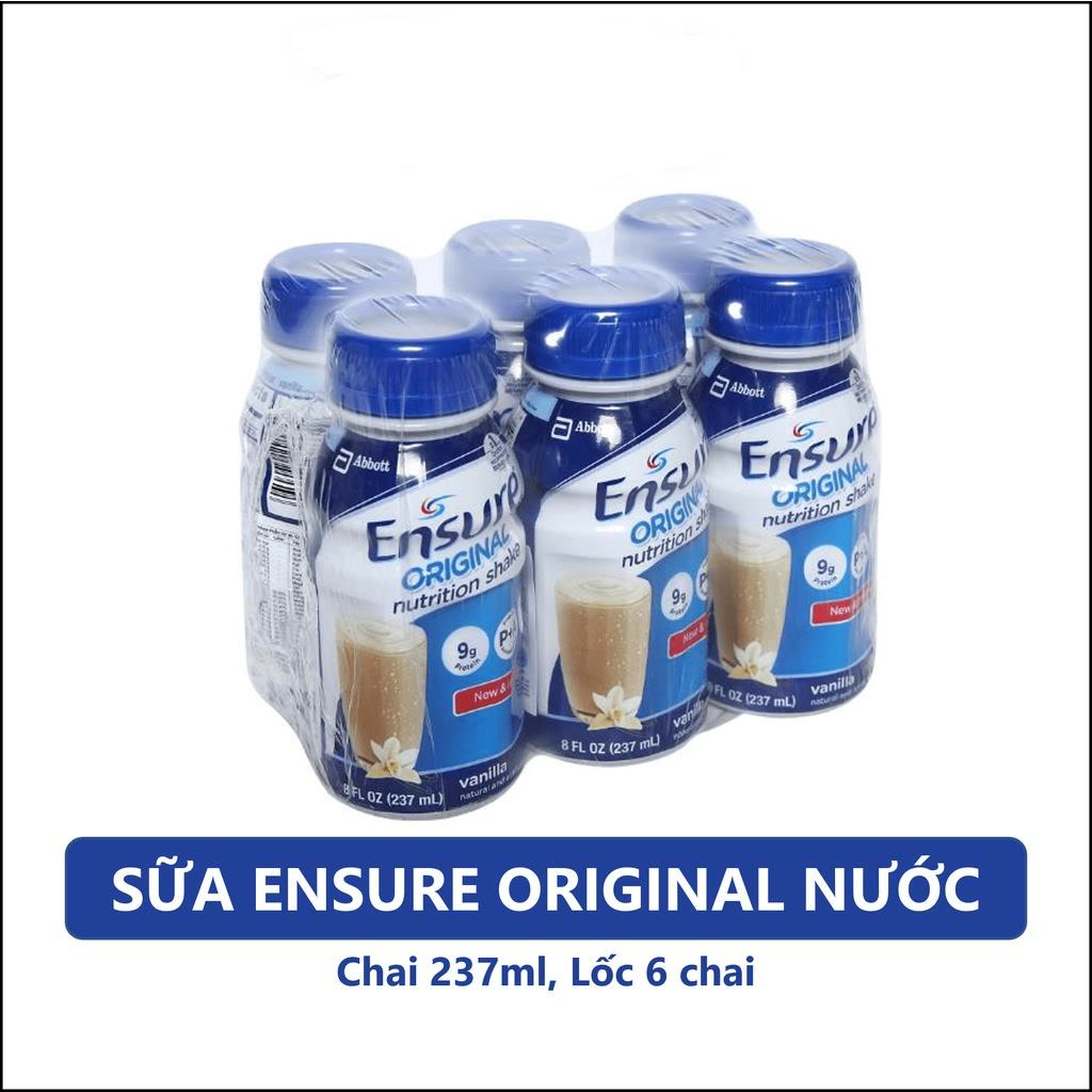 Thùng sữa pha sẵn Ensure Original 237ml (24 chai) date t10/2024