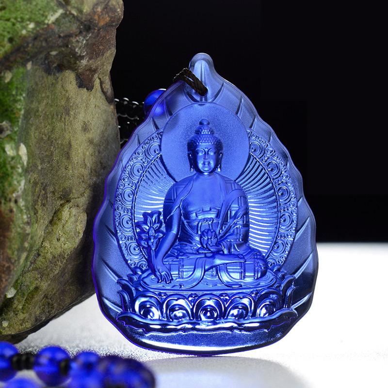 Dây chuyền phong thủy - Chuỗi đeo Phật Dược Sư tựa lá đề - CH01