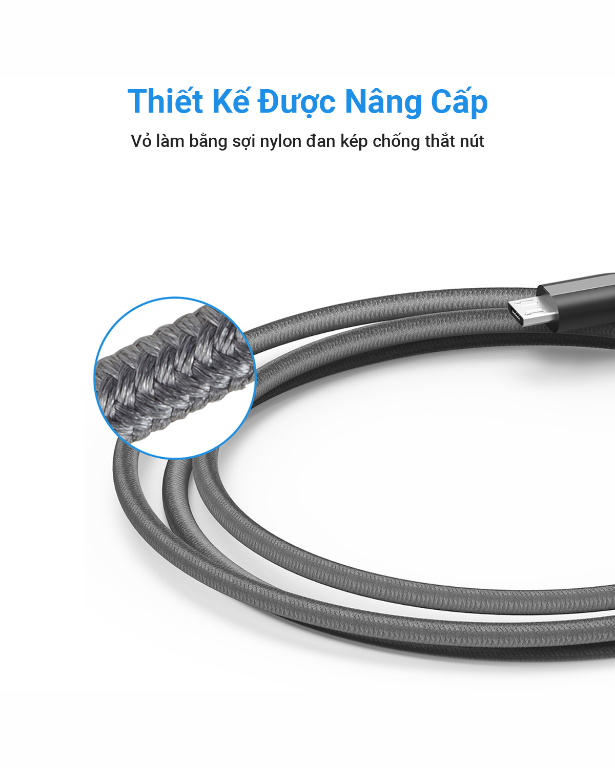 [SALE ĐẾN 50%] Cáp sạc ANKER PowerLine+ Micro USB dài 0.9m - [Có bao da] - A8142