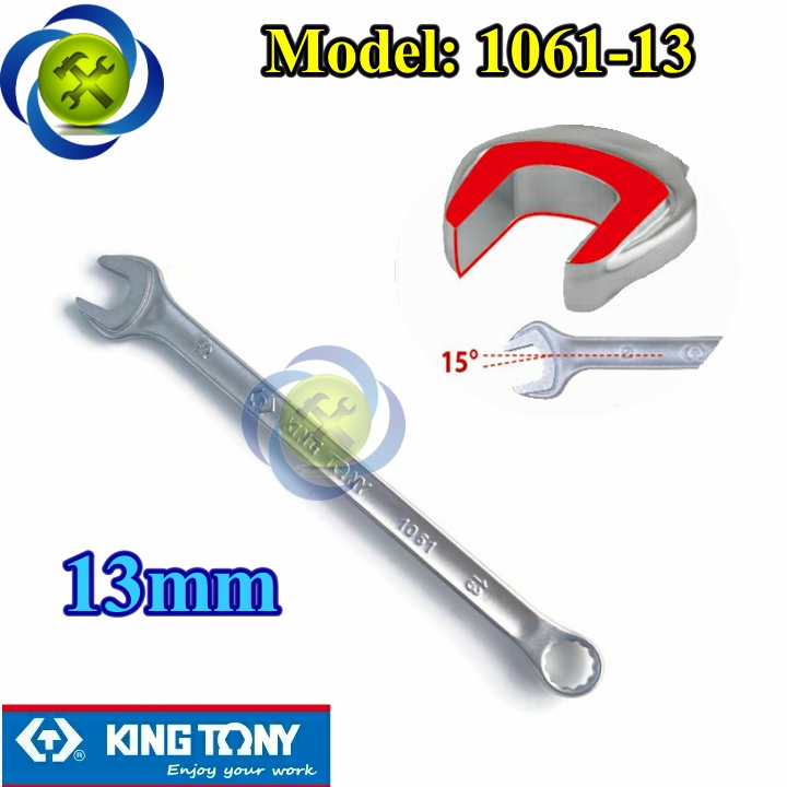 [HCM]Cờ lê vòng miệng 13mm Kingtony 1061-13 dài 205mm
