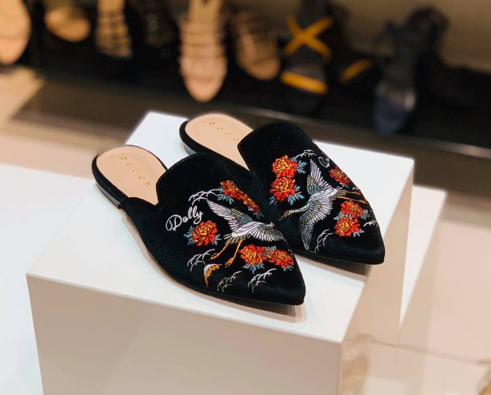 Dép sục thêu nhung DOLLY-1341