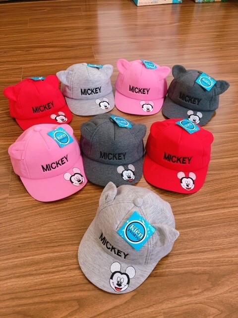 NÓN KẾT MICKEY CHO BÉ 3-5T,NÓN KẾT VẢI MỀM