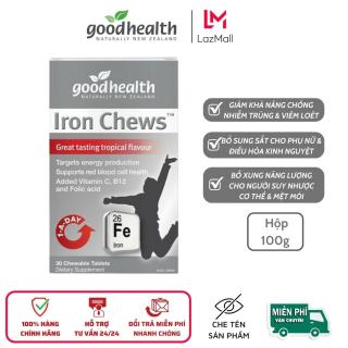 Kẹo sắt vị việt quất Goodhealth Iron Chews 30 viên của New Zealand bổ sung thumbnail