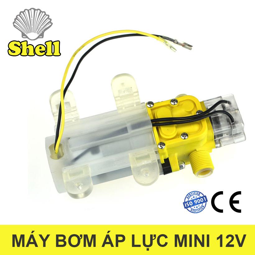 Máy Bơm Mini Áp Lực 12V 24V Shell Cao Cấp Tự Động