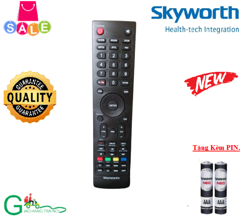 Bảng giá Remote điều khiển tivi Skyworth-Hàng mới 100%-Chất lượng tốt-Tặng kèm PIN