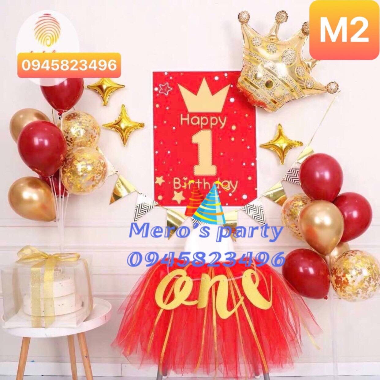 (Kèm 2 trụ bóng)trang trí sinh Nhật backdrop