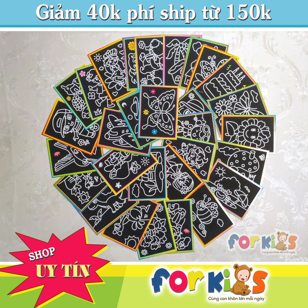 Tranh Cạo Màu Dành Cho Bé Loại 17Cm X 13Cm