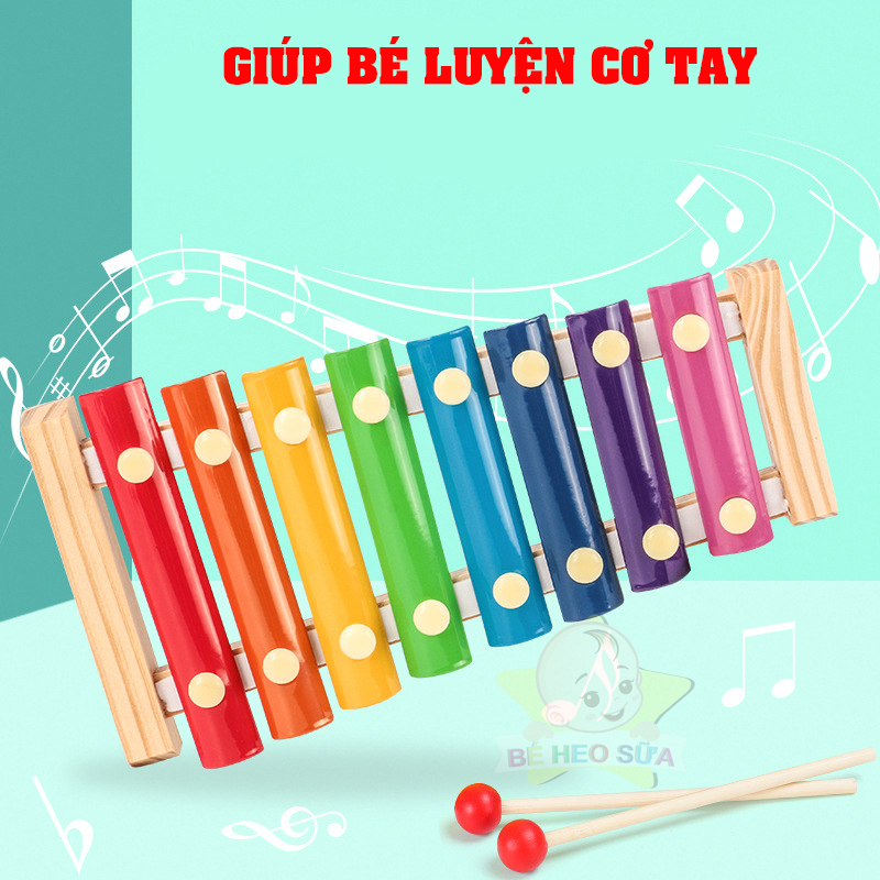 Đàn gõ 8 thanh bằng gỗ cho bé