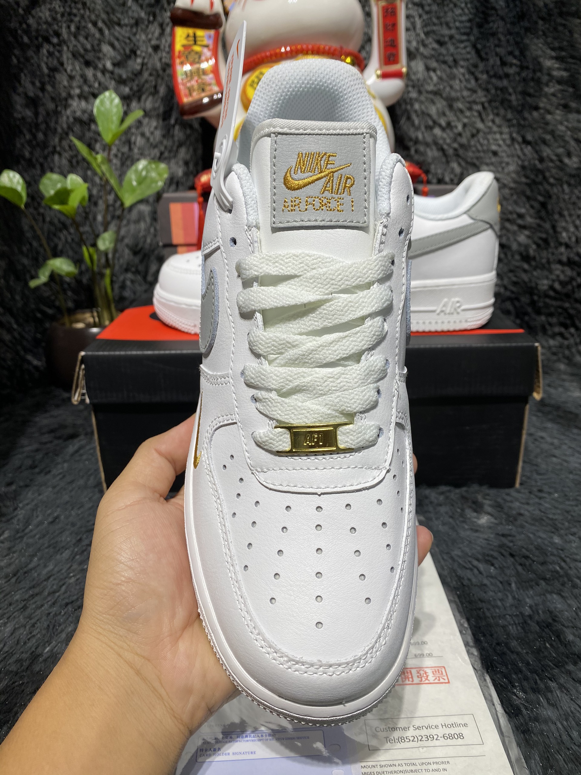 [Fullbox+bill] Giày Sneaker  nam AF1 Trắng xám hàng SC full box