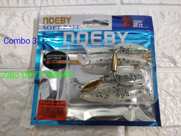 mồi mềm noeby S8019 kèm lưỡi móc mồi Ar15