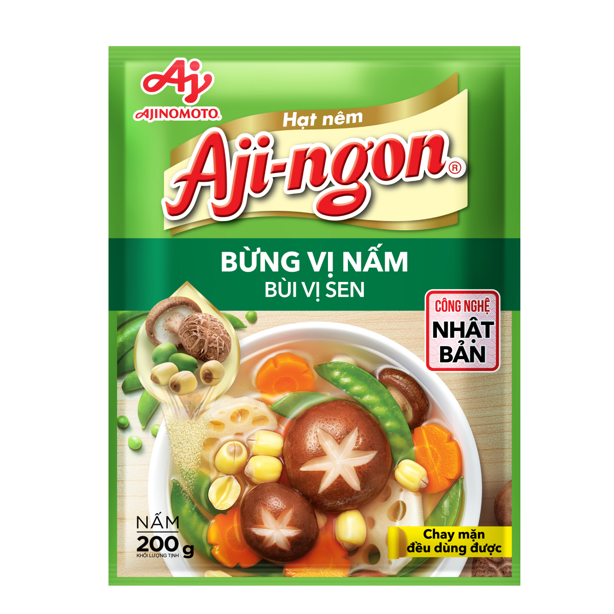 Combo 3 Gói Hạt Nêm Aji-ngon® Nấm 200g/Gói - Hình ảnh 5